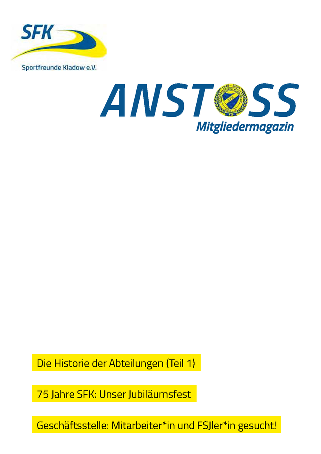 Titelseite ANSTOSS 151