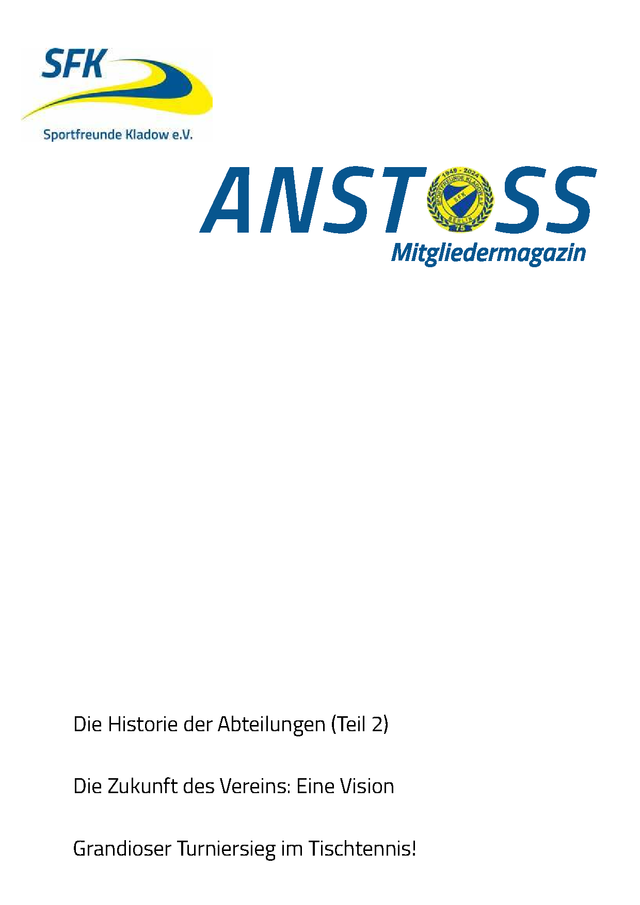Titelseite ANSTOSS 152
