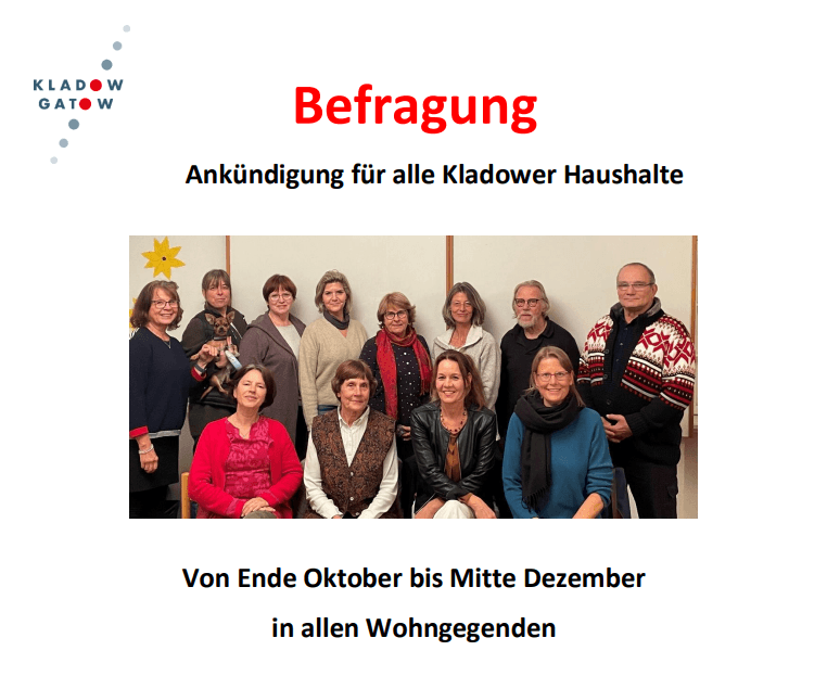 Befragung in Kladower Haushalten