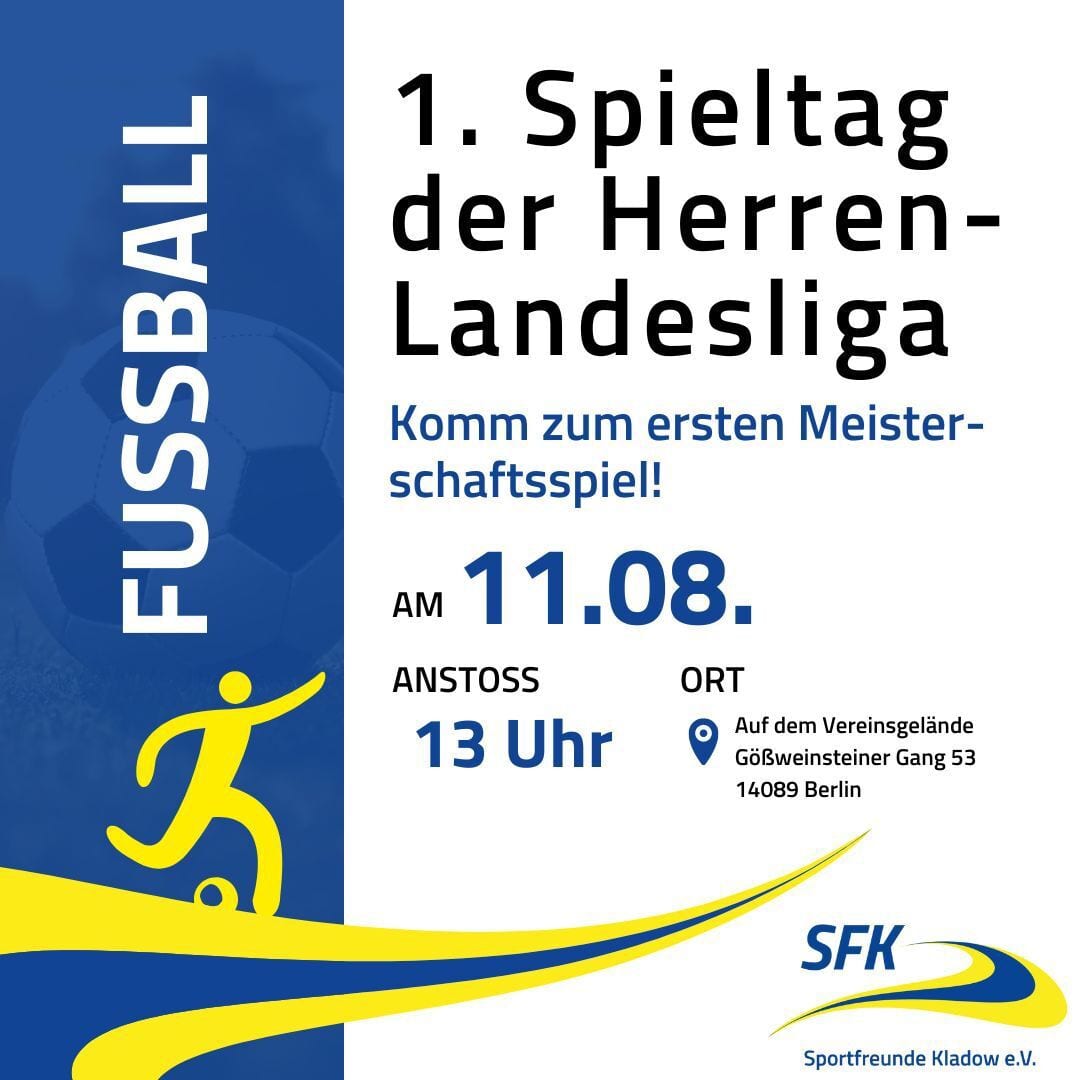 Fußball: 1. Landesligaspieltag der neuen Saison!
