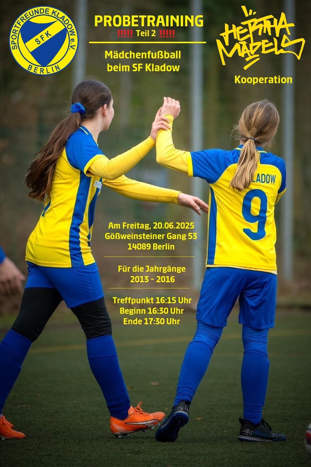 Probetraining Mädchenfußball Teil II am 20.06.!
