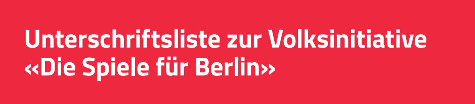 Unterschriftenaufruf! LSB-Volksinitiative „Die Spiele für Berlin“